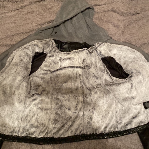 Jou Jou Black Leather Jacket, Size M, never used - Picture 4 of 5